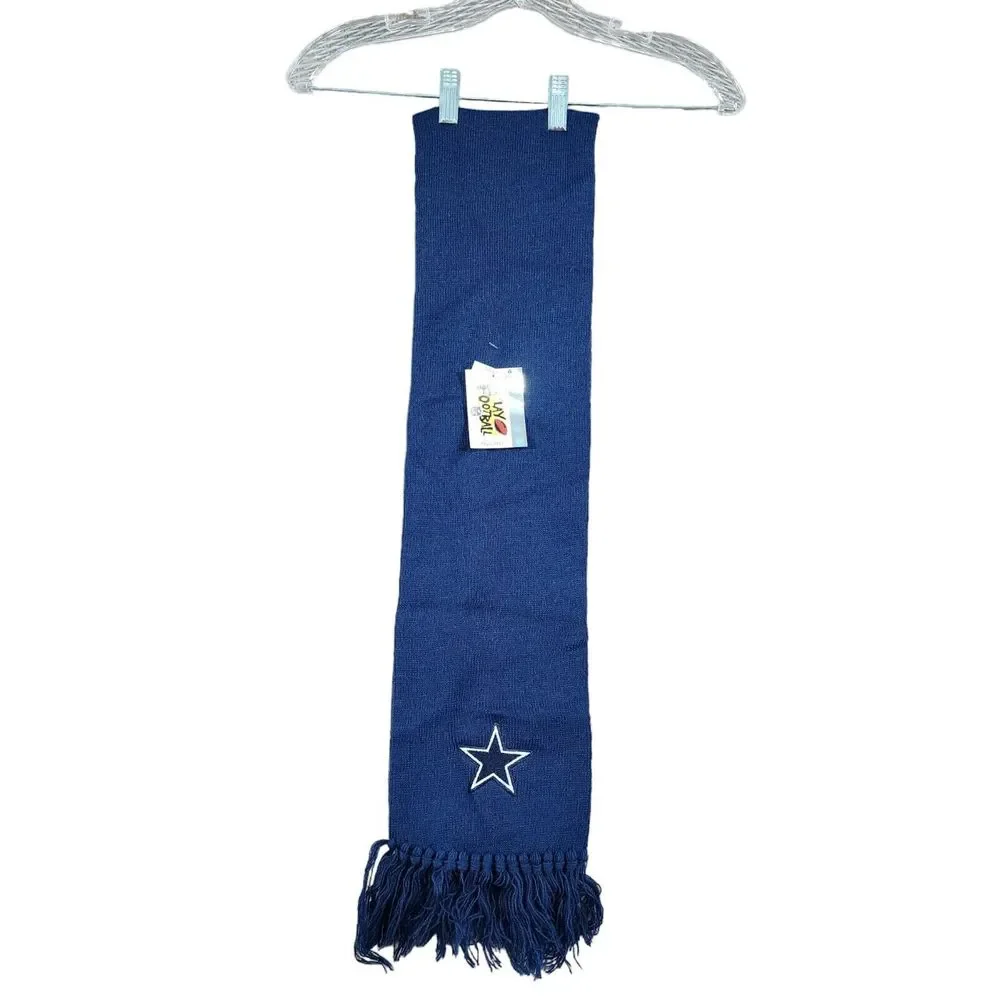 NWT Vintage Dallas Cowboys NFL Play Football Licensed Winter Scarf Star Emblem